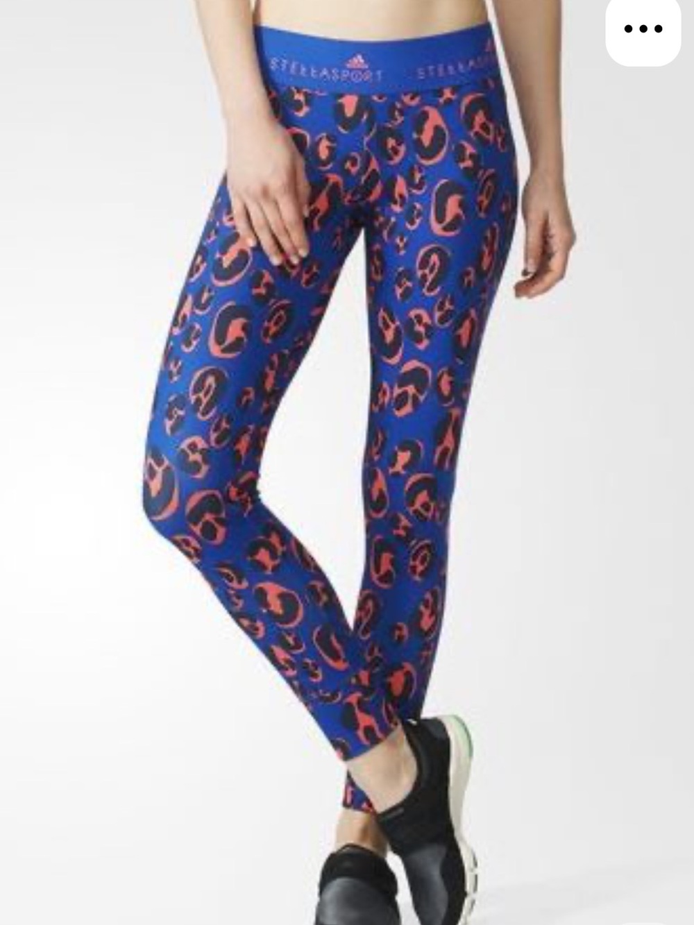StellaSport Leopard Print Run Tights Bold Blue Bahia Orange S